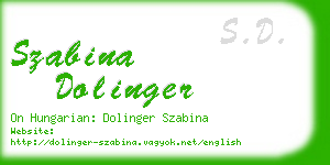 szabina dolinger business card